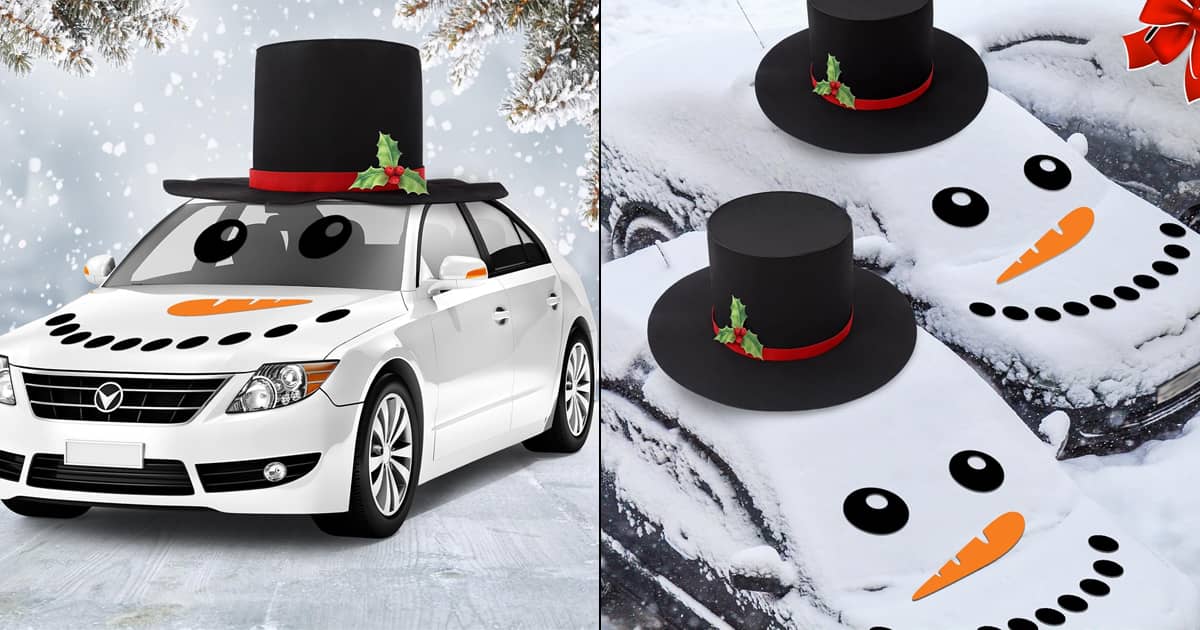 Giant Snowman Top Hat For Cars