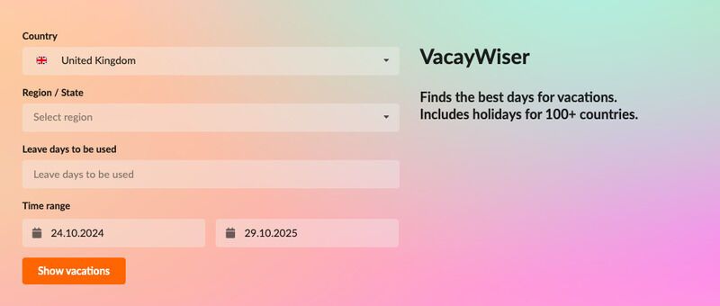 Optimized Vacation Planning Tools : VacayWiser